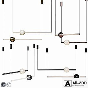 Lee Broom ORION GLOBE LIGHT Set Gold / Chrome / Copper / Black