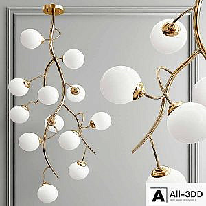 Grapes branch chandelier