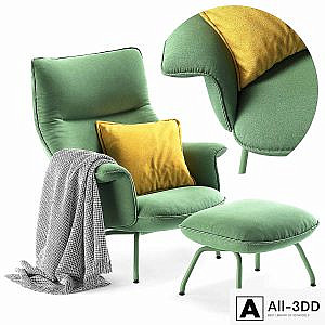 Muuto Doze Lounge Chair & Ottoman