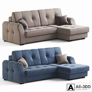 Corner sofa bed Oscar from Hoff. Beige and blue upholstery options.