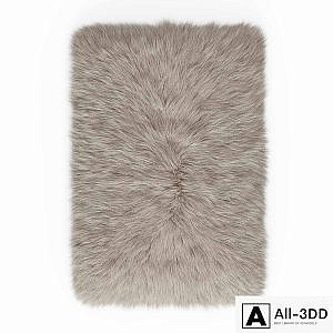 Fluffy rug with long fur
