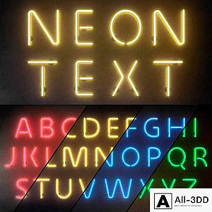 Light modules. Set 10. Neon Alphabet