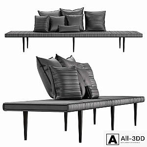 Baxter garcon bench and pillows