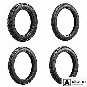 Bike tire tread Pyramids - set 1
