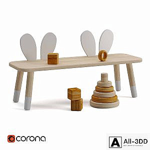 Zara Home Rabbit Kids Bench
