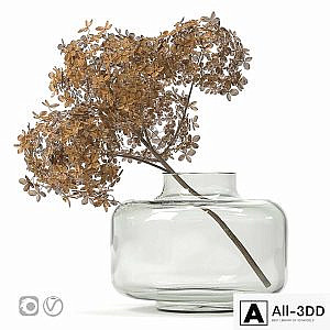 Dried flower vase