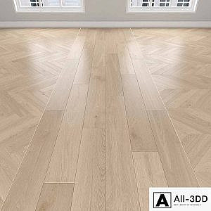 Parquet Oak cream, 3 types: herringbone, linear, chevron.