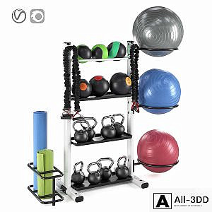 Fitness accessories rack