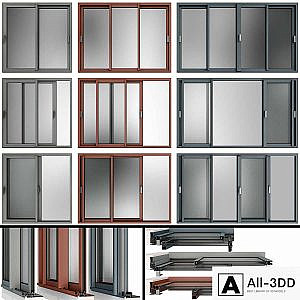 Sliding Stained Glass Aluminum Windows