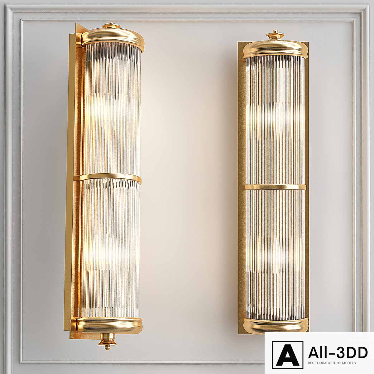 Wall Lamp Glorious XL Brass modern interior 3D model Wall Lamp Glorious XL Brass