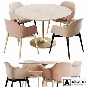 Marelli & Crate & Barrel Nero dining set