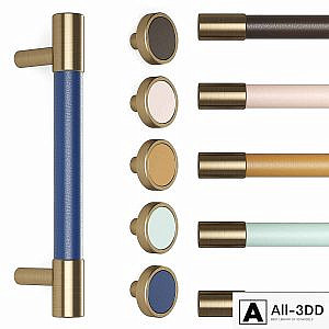 Set of furniture handles