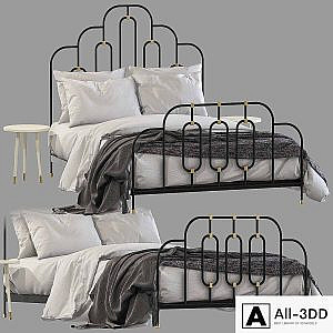 Bed Anthropologie art deco bed