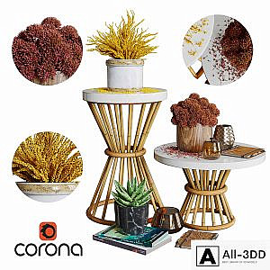 Aloysia Rattan decorative set