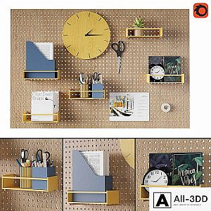Perforated board organizer