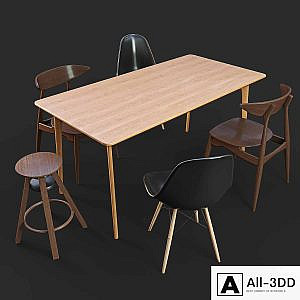 Set of table and chairs