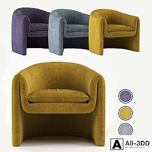Velvet Sculptural Chair