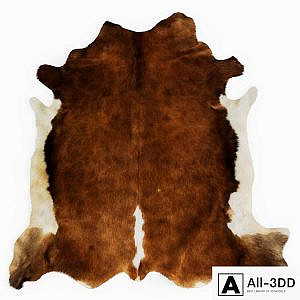 European Rug Cowhide Brown and White