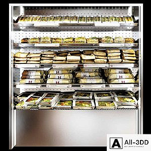 Shelves sandwiches and packed lunches