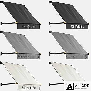 Awnings set (boutiques)