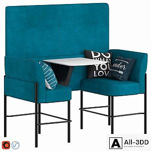 Herman Miller Hue Lounge Furniture high with wall