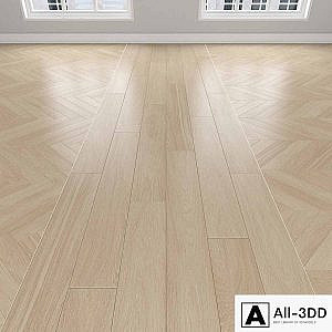 Parquet Oak cream, 3 types: herringbone, linear, chevron.
