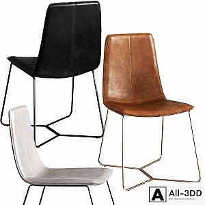 West Elm Slope Leather Dining Chair