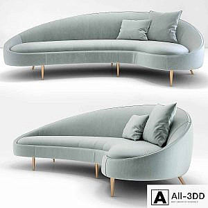 Jonathan Adler Ether Curved Sofa