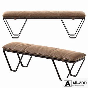 Nik Leather Bench