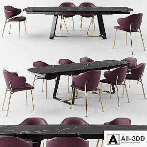 Calligaris Sunshine Tavalo table_Holly Chair