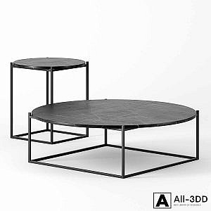 Circle tables set by Wendelbo