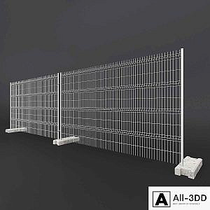 Temporary fencing with concrete base