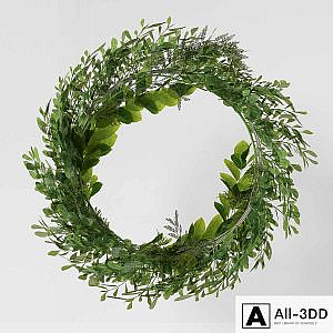 Wall hanging Green Leaf Ring-03