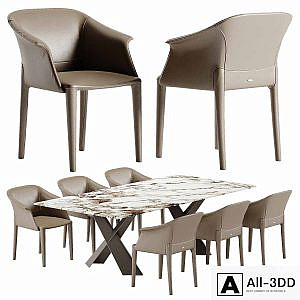Cattelan Italia Mad Max Keramik table Zuleika chair set