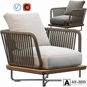 Sunray armchair Minotti outdoor