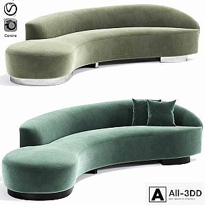 Navii long curved sofa