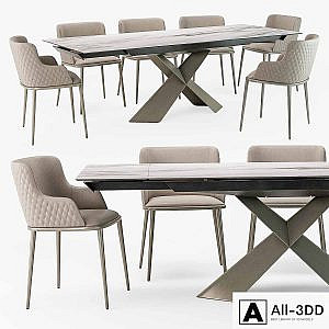 Tyron keramik drive table Magda ML armchair