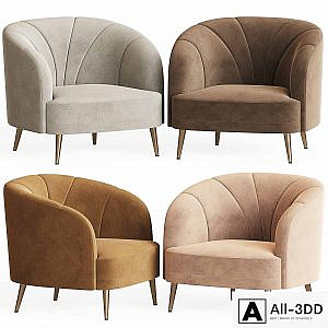 Velor leone armchair laredoute