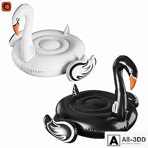 Inflatable swan circle