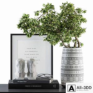 Decorative Set Green Bouquet - Set 45