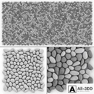 Panel pebble smooth Tile Bathroom n2 / Pebble panel for bathroom n2