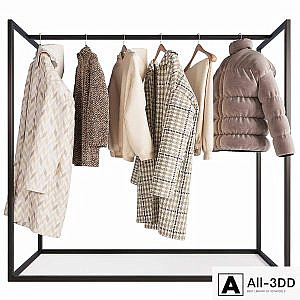 Hanger with women's clothes 02