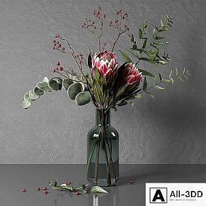 Protea and eucalyptus bouquet