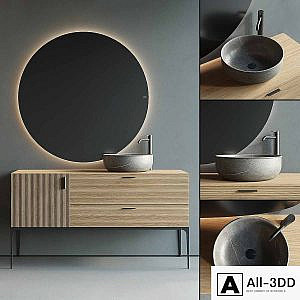 Inbani Grate 02 Vanity Unit Set 2