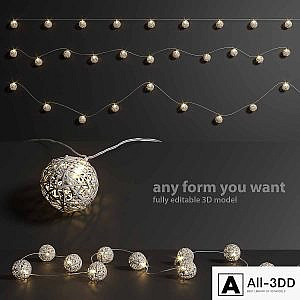 Editable garland lights set 3