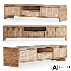 Wooden tv console