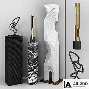 Sculptures on a pedestal Kelly Wearstler 01
