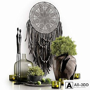 Decorative set in dark colors