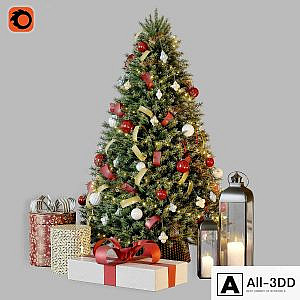 Christmas tree with decor 1