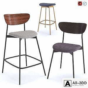 West Elm Modern Petal Bar Counter Stool